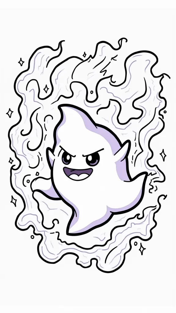 gastly coloring page